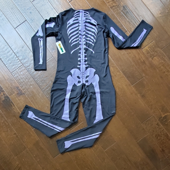 TIPSY ELVES SKELETON BODYSUIT BLACK & PURPLE SZ Halloween Plus XXL - Picture 7 of 7